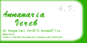 annamaria vereb business card